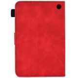 Voor Amazon Kindle Fire 7 2022 Peony Butterfly relif lederen Smart Tablet Case(Rood)