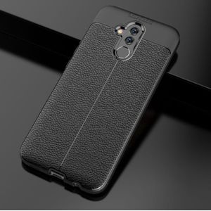 Litchi textuur TPU schokbestendige bij Huawei Mate 20 Lite (zwart)