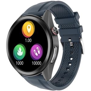 W10 1.3 inch Screen PPG & ECG Smart Health Watch  Support Heart Rate/Blood Pressure Monitoring  ECG Monitoring  Blood Oxygen/Body Temperature Monitoring(Black+Blue)