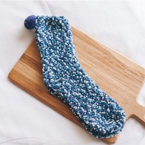 3 paren kerst vrouwen pluizige sokken warme winter gezellige lounge sokken (donkerblauw)