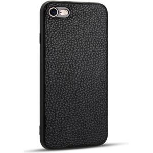 Voor iPhone 8/7 Litchi patroon lederen anti-Falling TPU mobiele telefoon shell beschermende case (zwart)