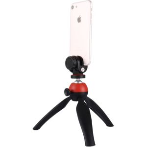 PULUZ Pocket Mini statief monteren met 360 graden kogelkop & telefoon klem voor Smartphones(Red)