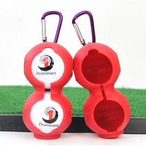 2 stks Golf siliconen dubbele bal beschermende Sleeve (rood)