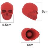 2 stuks schedel siliconen lekvrije verse wijnstopper (diep rood)