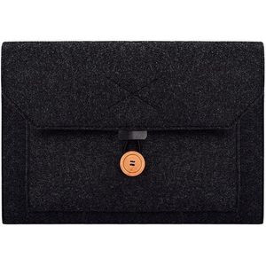 ND06 Multi-Purpose vilt knop laptop Inner Bag voor 13 3 inch laptop (zwart)