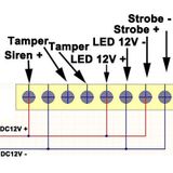 Buiten sirene met rode zaklamp (PA-100)  kan worden gebruikt 1.2a 12V als een back-up batterij (niet inbegrepen)