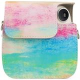 Olie Paint Full Body PU lederen tas Camera tas met riem voor Fujifilm Instax Mini 7+