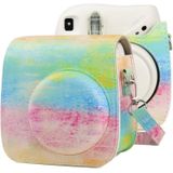 Olie Paint Full Body PU lederen tas Camera tas met riem voor Fujifilm Instax Mini 7+