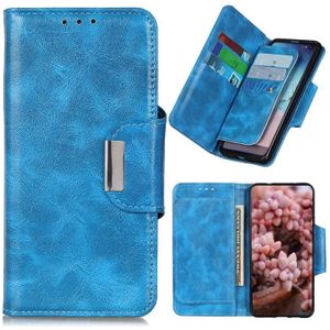 Voor Nokia 5.4 Crazy Horse Texture Horizontale Flip Lederen Case met Houder > 6-Card Slots > Portemonnee (Blauw)