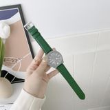 Voor Samsung Galaxy Horloge 3 45mm Naaien Litchi Textuur Lederen Vervanging Strap Watchband