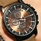 Yazol 322 Arabische cijfers Dial Sport Riem Horloge Mannen Lichtgevend Business Quartz horloge (Blue Lade Black Belt)