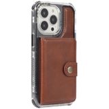 Portemonnee Kaart Schokbestendige Telefoon Case voor iPhone 11 Pro (Bruin)