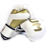 NW-036 Bokshandschoenen Volwassen Professionele Trainingshandschoenen Vechthandschoenen Muay Thaise vechthandschoenen  grootte: 10oz (Wit)