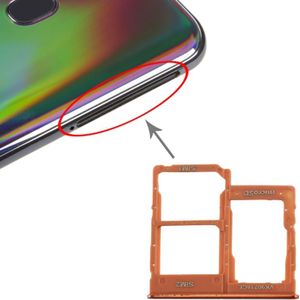 SIM-kaartlade + SIM-kaartlade + Micro SD-kaartlade voor Galaxy A40 (Oranje)