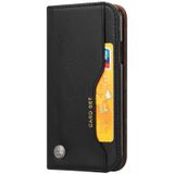Kneed huid textuur horizontale Flip lederen case voor de iPhone XS Max  met fotolijst & houder & card slots & portemonnee (zwart)