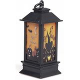 4 stks Halloween-vensterdecoratie Props Fecoration Kleine olielamp Windlamp Lichtgevende ornamenten (pompoen met capuchon)