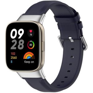 Voor Xiaomi Redmi Watch 3 / Mi Watch Lite 3 lederen horlogeband met ronde staart