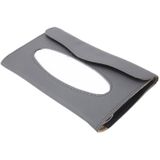 Elegante PU lederen auto zonneklep papieren zakdoekje houder Dispenser Box(Grey)