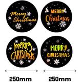 4 Rolls F06 Zwart Hot Stempelen Kerstcadeau Decoratie Sticker Label  Grootte: 2.5cm (Goud)