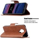 Voor Nokia G20 Retro Lambskin Textuur Pure Kleur Horizontale Flip PU Lederen Case met Houder &Amp; Kaart Slots &Portemonnee &Lanyard (Bruin)