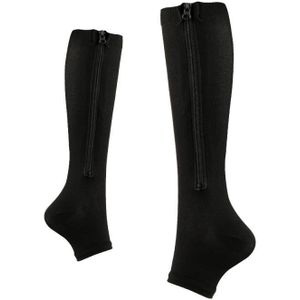 Sportdruk sokken gecomprimeerde rem rits sokken  maat: L / XL