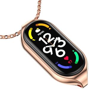 Voor Xiaomi Mi Band 7/7 NFC MIJOBS metalen hanger roestvrij stalen horloge ketting (ros goud)