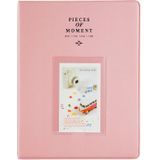 128 Pockets Photo Book Album Naam Kaarthouder voor Fujifilm Instax Mini 8 /7s /70 /25 /50s /90s (Roze)