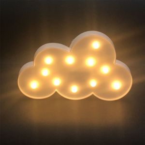 Switch stijl wolk vorm LED nacht warme nachtkastje lamp tafel licht slaapkamer studie kamer nachtlampje (wit)
