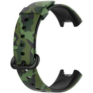 Voor Xiaomi Mi Watch Lite / Redmi Horloge Siliconen Afdrukken Vervanging Watchband (Camouflage Groen)