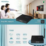 H618-TX68 Android 12.0 Allwinner H618 Quad Core Smart TV Box  geheugen: 2 GB + 16 GB (UK-stekker)