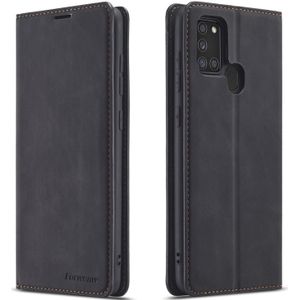 Voor Samsung Galaxy A21s Forwenw Dream Series Oil Edge Sterk magnetisme Horizontale Flip Lederen case met Holder & Card Slots & Wallet & Photo Frame(Zwart)