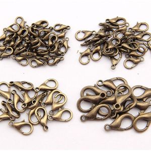 1000 stuks 12mm DIY Sieraden accessoires kwalitatief hoogwaardige legering kreeft Claw(Bronze)