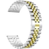 Voor Huawei Horloge 3/3 Pro Five Beads Steel vervangende band horlogeband (Silver Gold)