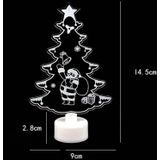 10 PCS Creative Christmas LED Licht Kleurrijk Knipperend 3D Night Light (Iron Tower)