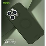 Voor iPhone 15 Pro Max MOFI Qin-serie Magsafe Skin Feel all-inclusive siliconen telefoonhoesje