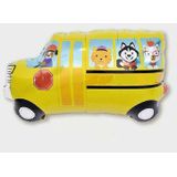 Baby Birthday Party set kinderen speelgoed auto aluminium ballon  stijl: schoolbus