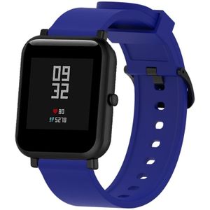 Siliconen glanzende sport polsband voor Huami Amazfit bip Lite versie 20mm (blauw)