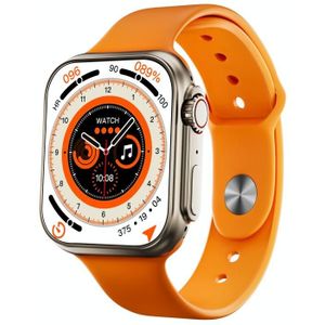 WS8 Plus 2 0 inch IPS Smart-horloge met volledig touchscreen  IP68 waterdichte ondersteuning Hartslag- en bloedzuurstofbewaking / sportmodi (goud + oranje)