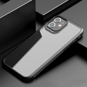 IPAKY MG Serie Koolstofvezel Textuur Schokbestendig TPU + Transparante PC Case voor iPhone 12 Mini