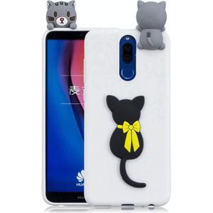 Voor Huawei Mate 10 Lite 3D Cartoon Patroon Schokbestendige TPU beschermhoes (Little Black Cat)