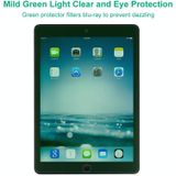 For iPad 9.7 (2018) 2 PCS 9H 2.5D Eye Protection Green Light Explosion-proof Tempered Glass Film