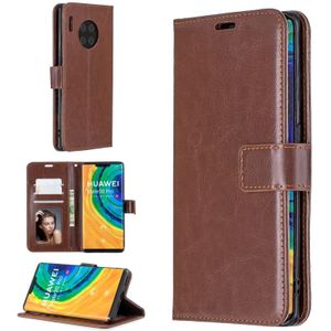 Voor Huawei mate 30 Pro Crazy Horse textuur horizontale Flip lederen draagtas met houder & kaartsleuven & portemonnee & fotolijstjes (bruin)