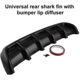 Universele auto Achterbumper lip diffuser 6 shark fin stijl zwart ABS  grootte: 67cm
