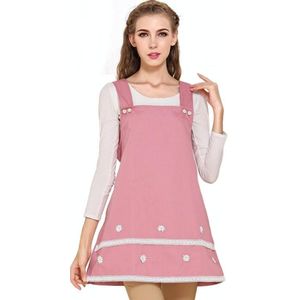 Vierkante kraag straling bescherming moederschap jurk (kleur: roze maat: XL)