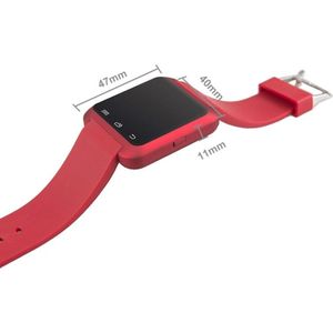 U80 blauwtooth gezondheid Smart Watch 1.5 inch LCD-scherm voor Android mobiele telefoon  telefoongesprek ondersteuning / muziek / stappenteller / slaap Monitor / Anti-lost(rood)