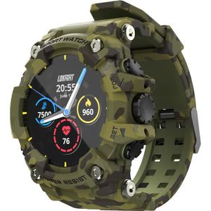 Lokmat ATTACK 1 28 inch TFT LCD-scherm Smart Watch  Support Sleep Monitor / Hartslagmeter / Bloeddrukmeter (Camouflage Groen)