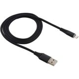 Doek van 1m gevlochten koord USB A Type-C Data Sync kabel  kosten voor Galaxy  Huawei  Xiaomi  LG  HTC en andere Smart Phones (zwart)