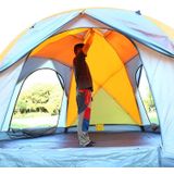 Grote dubbellaags 3 Open Deur 6 Hoek kan leven 10 Personen Handleiding Outdoor Camping Tent
