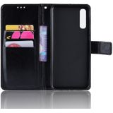 Retro Crazy Horse textuur horizontale Flip leren Case voor Galaxy A70  met houder & kaartsleuven & fotolijstjes (zwart)