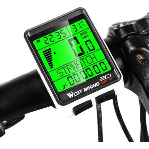 WEST BIKING Mountainbike Draadloze Code Meter Groot Scherm Multifunctionele Waterdichte Snelheidsmeter